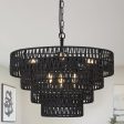 Walker Edison | Boho 6-Light Rattan Chandelier Cheap