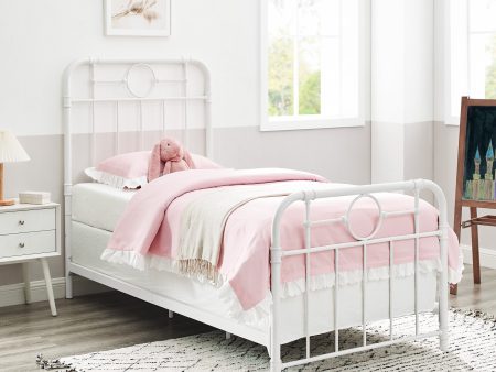 Antiqua Metal Pipe Twin Bed For Sale