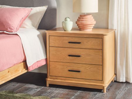 Annette Contemporary 3-Drawer Wood Nightstand Online Sale