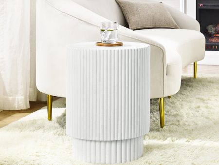 Walker Edison | Fluted Design Side Table For Sale