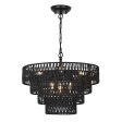 Walker Edison | Boho 6-Light Rattan Chandelier Cheap