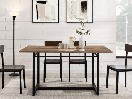 60  Contemporary Wood and Metal Dining Table Cheap