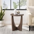 Luna 19  Round Side Table with Open Crossed Arch Base on Sale