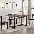 60  Contemporary Wood and Metal Dining Table Cheap