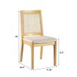 Catalina Solid Wood Dining Chair with Rattan Inset Back, Set of 2 Fashion