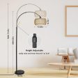 Walker Edison | Boho Arc Floor Lamps for Living Room with 3 Color Temperatures Fashion