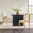 Catalina Solid Wood Dining Chair with Rattan Inset Back, Set of 2 Fashion