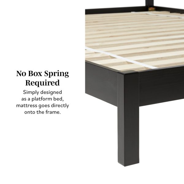 Yasmina Solid Wood Rattan Paneled Platform Bed (Queen or King) on Sale