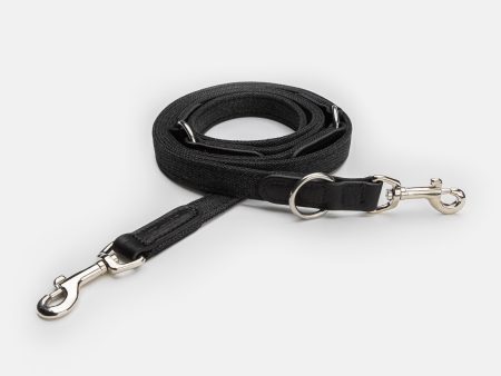 Cloud7: Tivoli Dog Leash in Canvas Leather, Black For Cheap