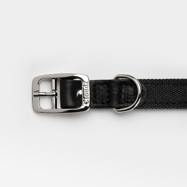 Cloud7: Tivoli Dog Collar in Canvas Leather, Black Supply