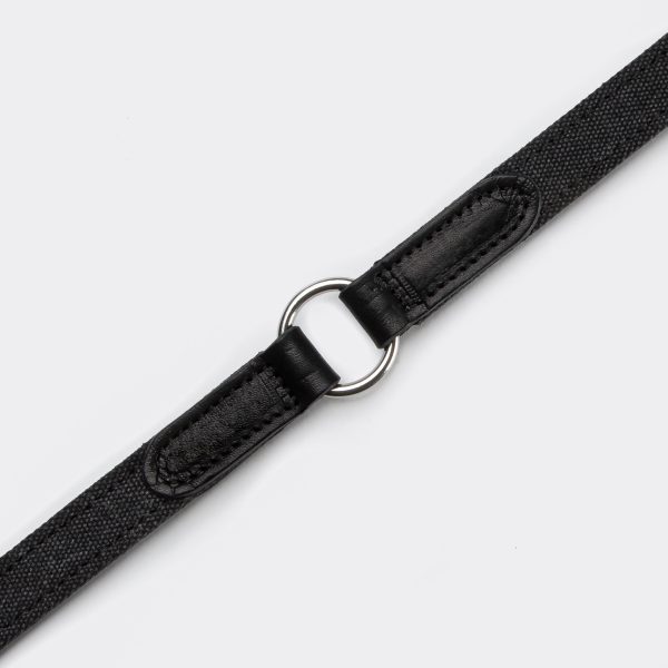 Cloud7: Tivoli Dog Leash in Canvas Leather, Black For Cheap