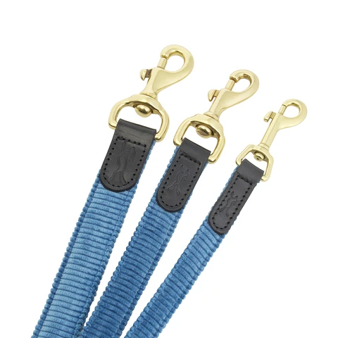 LISH Arnold Blue Wide Wale Corduroy Dog Lead Sale