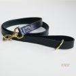 LISH Coopers Black Luxe Italian Leather Dog Lead Cheap